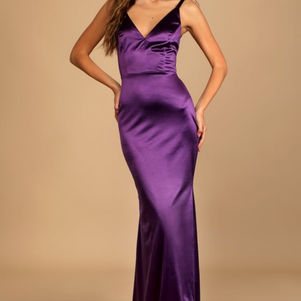 Lulus Satin Maxi Dress